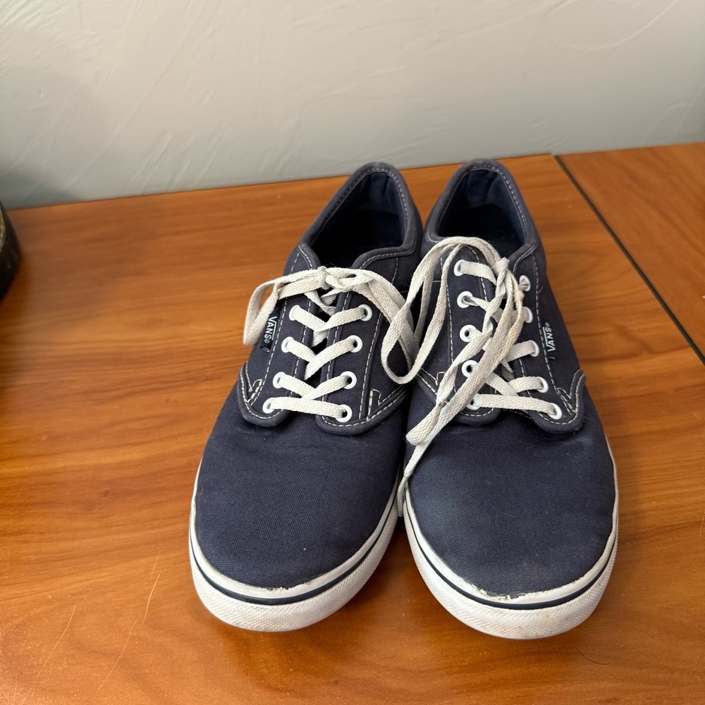 Vans TB4R Women’s Sneaker Navy Blue Lace Up Low Top Skate Casual‎ Canvas 9.5